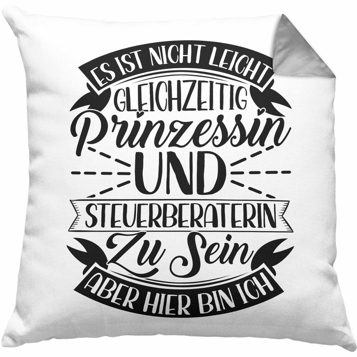 Steuerberaterin Geschenk Kissen mit Füllung 40x40 Geschenkidee (Grau) Grau Trendation