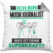 Musikjournalist Kissen mit Füllung 40x40 Geschenk für Musikjournalist Geburtstag Lustiger Spruch Was Ist Deine Superkraft (Grau) Grau Trendation