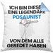Posaunist Geschenk Kissen mit Füllung 40x40 Lustige Geschenkidee Geburtstag für Posaunist Ich Bin Dieser Legendäre Posaunist Von Dem Alle Geredet Haben (Grau) Blau Trendation