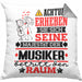 Musiker Geschenk Kissen mit Füllung 40x40 Lustiger Spruch Erheben Sie Sich Der Musiker Betritt den Raum (Grau) Grau Trendation