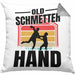 Handball Geschenk Kissen mit Füllung 40x40 Geschenkidee Handball-Spieler Handballspielerin Mädchen Jungs Old Schmetterhand (Grau) Grau Trendation