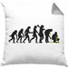 Gärtner Evolution Kissen mit Füllung 40x40 mit Spruch Garten Hobbygärtner Gärtner Geschenk Lustig Gärtnerin Geschenkidee (Grau) Grau Trendation