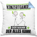 Konzertgänger Kissen mit Füllung 40x40 Geschenk für Konzertgänger Der Mann Der Alles Kann Geschenkidee zum Geburtstag (Grau) Blau Trendation