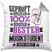 Musikstudent Geschenk Lustiger Spruch für Musikstudent Geschenkidee Bester Musikstudent Der WeltKissen mit Füllung 40x40 (Grau) Grau Trendation