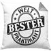 Praktikant Kissen mit Füllung 40x40 Geschenk Lustiger Spruch Welt Bester Praktikant (Grau) Grau Trendation