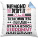 Tierheimunterstützer Geschenk Kissen mit Füllung 40x40 Lustige Geschenkidee für Tierheimunterstützer Geburtstag Niemand Ist Perfekt Aber Als Tierheimunterstützer Ist Man Nah Dran (Grau) Blau Trendation