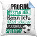 Bachelor Master Prüfung Bestanden Geschenk Kissen mit Füllung 40x40 Studium Prüfung Bestanden Kann Ich Jetzt Wieder Fußball Spielen Fußballer Geschenkidee (Grau) Blau Trendation