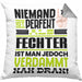 Fechter Geschenk Kissen mit Füllung 40x40 Lustige Geschenkidee für Fechter Geburtstag Niemand Ist Perfekt Aber Als Fechter Ist Man Nah Dran (Grau) Grau Trendation