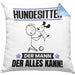 Hundesitter Kissen mit Füllung 40x40 Geschenk für Hundesitter Der Mann Der Alles Kann Geschenkidee zum Geburtstag (Grau) Blau Trendation