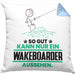 Wakeboarder Geschenk Kissen mit Füllung 40x40 So Gut Kann Nur Ein Wakeboarder Aussehen Geschenkidee (Grau) Blau Trendation