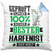 Harfenist Geschenk Lustiger Spruch für Harfenist Geschenkidee Bester Harfenist Der WeltKissen mit Füllung 40x40 (Grau) Blau Trendation