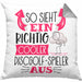 So Sieht Ein Richtig Cooler Discgolf-Spieler Aus Geschenk Kissen mit Füllung 40x40 Lustiger Spruch Geschenkidee (Grau) Grau Trendation