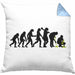 Gärtner Evolution Kissen mit Füllung 40x40 mit Spruch Garten Hobbygärtner Gärtner Geschenk Lustig Gärtnerin Geschenkidee (Grau) Blau Trendation