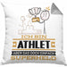 Athlet Geschenk Kissen mit Füllung 40x40 Ich Bin Athlet Aber Sag Doch Einfach Superheld Lustige Geschenkdiee für Athlet (Grau) Grau Trendation