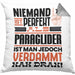 Paraglider Geschenk Kissen mit Füllung 40x40 Lustige Geschenkidee für Paraglider Geburtstag Niemand Ist Perfekt Aber Als Paraglider Ist Man Nah Dran (Grau) Grau Trendation