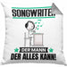 Songwriter Kissen mit Füllung 40x40 Geschenk für Songwriter Der Mann Der Alles Kann Geschenkidee zum Geburtstag (Grau) Grau Trendation