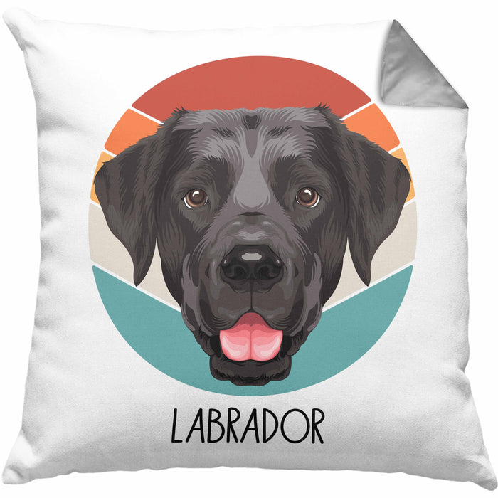 Labrador Besitzer Kissen mit Füllung 40x40 Geschenk Lustiger Spruch Geschenkidee Labrador Mama Papa (Grau) Grau Trendation