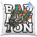 Badminton-Kissen mit Füllung 40x40 Geschenk für Badminton-Spieler Badminton-Trainer (Grau) Blau Trendation