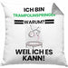 Trampolinspringer Geschenk Kissen mit Füllung 40x40 Lustiger Spruch Ich Bin Trampolinspringer Warum Weil Ich Es Kann Geschenkidee Bester Trampolinspringer Geburtstag (Grau) Grau Trendation
