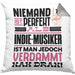 Indie-Musiker Geschenk Kissen mit Füllung 40x40 Lustige Geschenkidee für Indie-Musiker Geburtstag Niemand Ist Perfekt Aber Als Indie-Musiker Ist Man Nah Dran (Grau) Grau Trendation