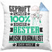 Musikjournalist Geschenk Lustiger Spruch für Musikjournalist Geschenkidee Bester Musikjournalist Der WeltKissen mit Füllung 40x40 (Grau) Blau Trendation