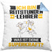 Reitstundenlehrer Kissen mit Füllung 40x40 Geschenk für Reitstundenlehrer Geburtstag Lustiger Spruch Was Ist Deine Superkraft (Grau) Blau Trendation