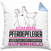 Pferdepfleger Geschenk Kissen mit Füllung 40x40 Ich Bin Pferdepfleger Aber Sag Doch Einfach Superheld Lustige Geschenkdiee für Pferdepfleger (Grau) Blau Trendation