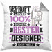 Designer Geschenk Lustiger Spruch für Designer Geschenkidee Bester Designer Der WeltKissen mit Füllung 40x40 (Grau) Grau Trendation