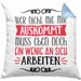Lustige Kissen mit Füllung 40x40 mit Spruch als Geschenkidee Wer Nicht Mit Mir Auskommt (Grau) Blau Trendation