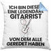 Gitarrist Geschenk Kissen mit Füllung 40x40 Lustige Geschenkidee Geburtstag für Gitarrist Ich Bin Dieser Legendäre Gitarrist Von Dem Alle Geredet Haben (Grau) Blau Trendation