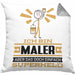 Maler Geschenk Kissen mit Füllung 40x40 Ich Bin Maler Aber Sag Doch Einfach Superheld Lustige Geschenkdiee für Maler (Grau) Grau Trendation