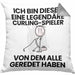 Curling-Spieler Geschenk Kissen mit Füllung 40x40 Lustige Geschenkidee Geburtstag für Curling-Spieler Ich Bin Dieser Legendäre Curling-Spieler Von Dem Alle Geredet Haben (Grau) Grau Trendation