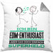 EDM-Enthusiast Geschenk Kissen mit Füllung 40x40 Ich Bin EDM-Enthusiast Aber Sag Doch Einfach Superheld Lustige Geschenkdiee für EDM-Enthusiast (Grau) Grau Trendation