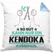 Kendoka Geschenk Kissen mit Füllung 40x40 So Gut Kann Nur Ein Kendoka Aussehen Geschenkidee (Grau) Blau Trendation
