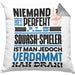 Squash-Spieler Geschenk Kissen mit Füllung 40x40 Lustige Geschenkidee für Squash-Spieler Geburtstag Niemand Ist Perfekt Aber Als Squash-Spieler Ist Man Nah Dran (Grau) Grau Trendation