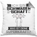 Schwägerschaft Kissen mit Füllung 40x40 Geschenk für Schwägerschaft Geburtstag Lustiger Spruch Was Ist Deine Superkraft (Grau) Grau Trendation