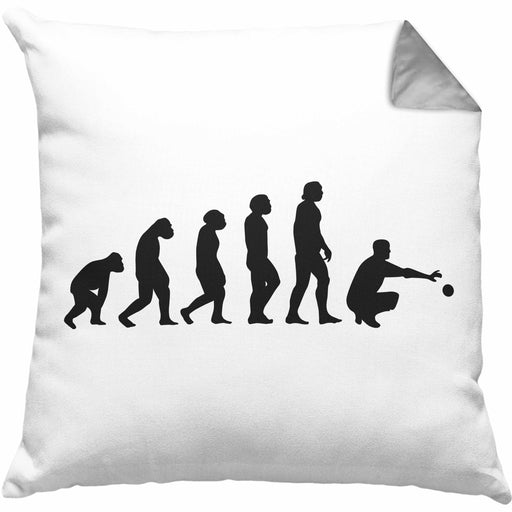 Boule Kissen mit Füllung 40x40 Geschenk Boule-Spieler Geschenkidee Spruch Boule Evolution Grafik (Grau) Grau Trendation