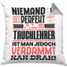 Tauchlehrer Geschenk Kissen mit Füllung 40x40 Lustige Geschenkidee für Tauchlehrer Geburtstag Niemand Ist Perfekt Aber Als Tauchlehrer Ist Man Nah Dran (Grau) Grau Trendation