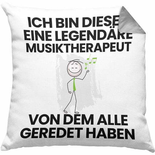 Musiktherapeut Geschenk Kissen mit Füllung 40x40 Lustige Geschenkidee Geburtstag für Musiktherapeut Ich Bin Dieser Legendäre Musiktherapeut Von Dem Alle Geredet Haben (Grau) Grau Trendation
