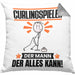 Curlingspieler Kissen mit Füllung 40x40 Geschenk für Curlingspieler Der Mann Der Alles Kann Geschenkidee zum Geburtstag (Grau) Grau Trendation