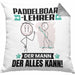 Paddelboard-Lehrer Kissen mit Füllung 40x40 Geschenk für Paddelboard-Lehrer Der Mann Der Alles Kann Geschenkidee zum Geburtstag (Grau) Grau Trendation