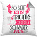 So Sieht Ein Richtig Cooler Schwager Aus Geschenk Kissen mit Füllung 40x40 Lustiger Spruch Geschenkidee (Grau) Grau Trendation