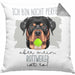 Rottweiler Besitzer Kissen mit Füllung 40x40 Geschenk Lustiger Spruch Geschenkidee Besitzerin Ich Bin Nicht toll Aber Mein Rottweiler Ist Es (Grau) Grau Trendation