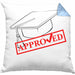 Lustige Kissen mit Füllung 40x40 für Doktor, Master und Bachelor - Das tolle Geschenk für Absolventen Approved (Grau) Blau Trendation