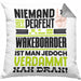 Wakeboarder Geschenk Kissen mit Füllung 40x40 Lustige Geschenkidee für Wakeboarder Geburtstag Niemand Ist Perfekt Aber Als Wakeboarder Ist Man Nah Dran (Grau) Grau Trendation