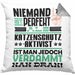 Katzenschutzaktivist Geschenk Kissen mit Füllung 40x40 Lustige Geschenkidee für Katzenschutzaktivist Geburtstag Niemand Ist Perfekt Aber Als Katzenschutzaktivist Ist Man Nah Dran (Grau) Grau Trendation