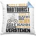 Radtourist Geschenk Kaffee-Kissen mit Füllung 40x40 Geschenkidee für Radtourist Ich Bin Radtourist Ich Kann Es Dir Erklären Jedoch Nicht Für Dich Verstehen Spruch Lustig (Grau) Blau Trendation
