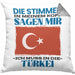 Türkei Kissen mit Füllung 40x40 Urlaub Heimat Geschenk Spruch Türke Geschenkidee (Grau) Grau Trendation