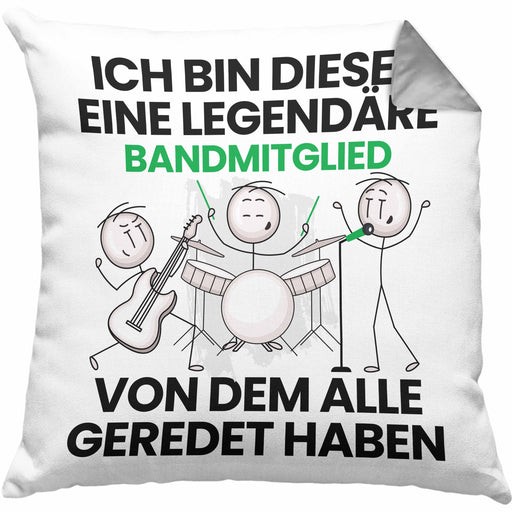 Bandmitglied Geschenk Kissen mit Füllung 40x40 Lustige Geschenkidee Geburtstag für Bandmitglied Ich Bin Dieser Legendäre Bandmitglied Von Dem Alle Geredet Haben (Grau) Grau Trendation