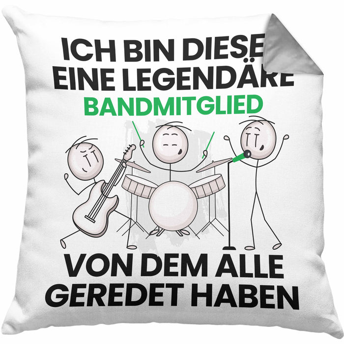 Bandmitglied Geschenk Kissen mit Füllung 40x40 Lustige Geschenkidee Geburtstag für Bandmitglied Ich Bin Dieser Legendäre Bandmitglied Von Dem Alle Geredet Haben (Grau) Grau Trendation